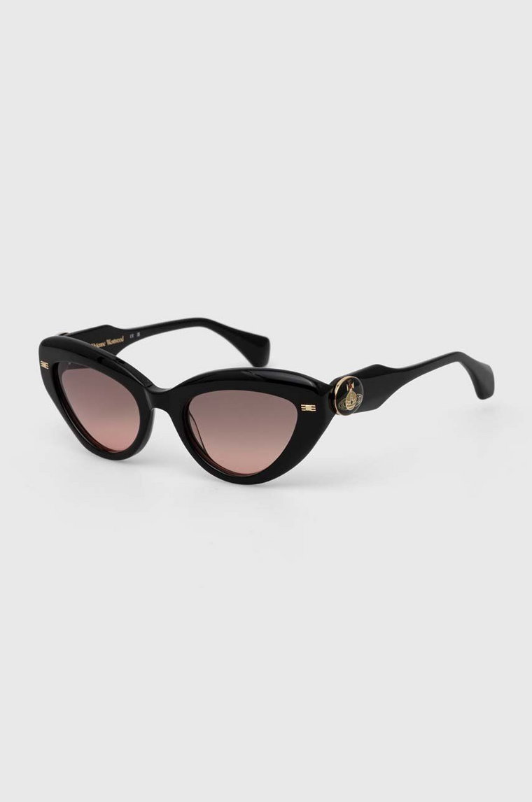 Vivienne Westwood okulary przeciwsłoneczne damskie kolor czarny VW505300153