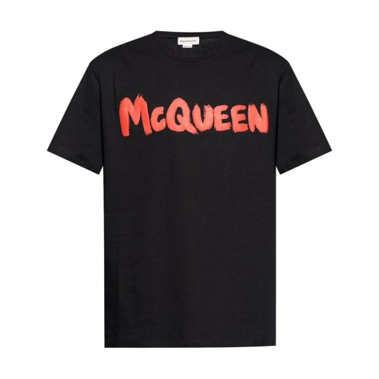 Koszulka z nadrukiem logo Alexander McQueen