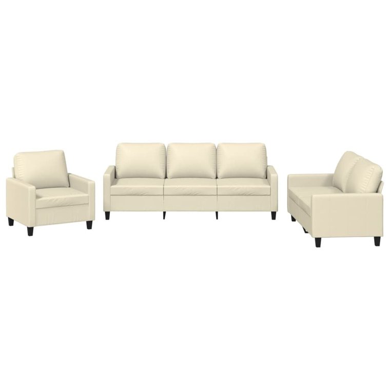 Zestaw wypoczynkowy Kremowa Sofa+Fotel 3+2osobowa