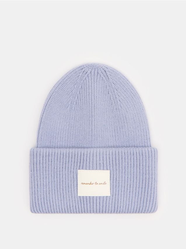 Mohito - Fioletowa czapka beanie - błękitny