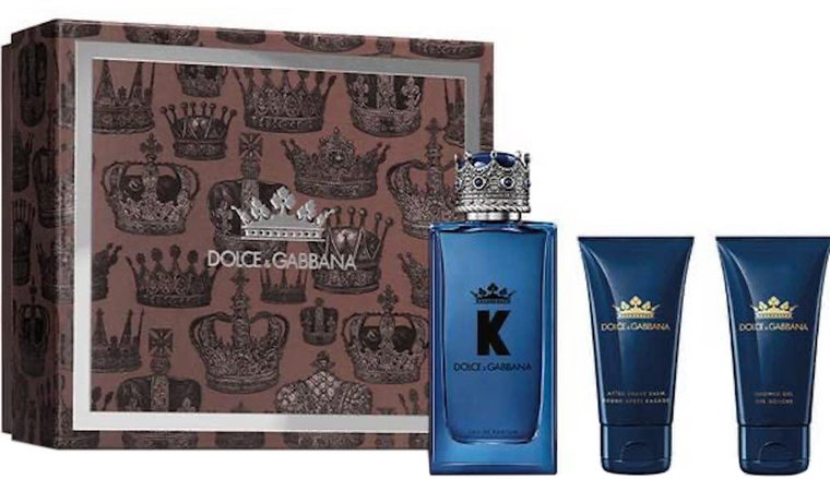 Zestaw Dolce&Gabbana K Gift Set Woda perfumowana 100 ml + Balsam po goleniu 50 ml + Żel pod prysznic 50 ml (3423222066185). Perfumy męskie