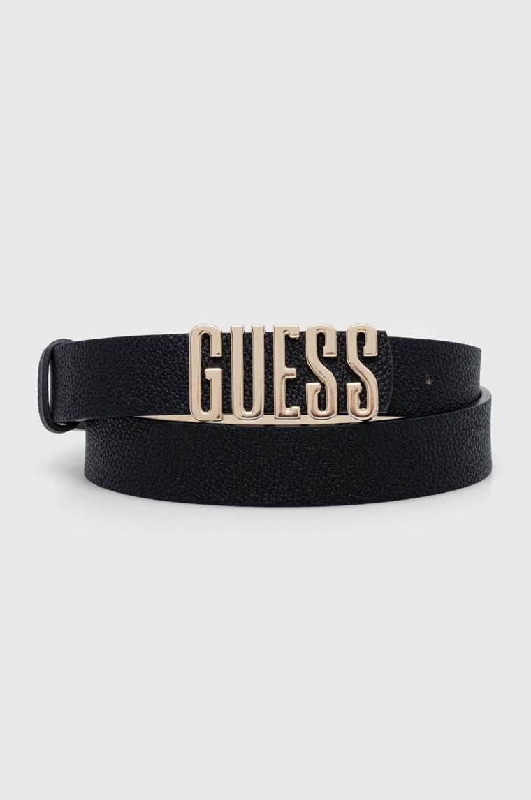 Guess pasek MERDIAN damski kolor czarny BW9114 P4225