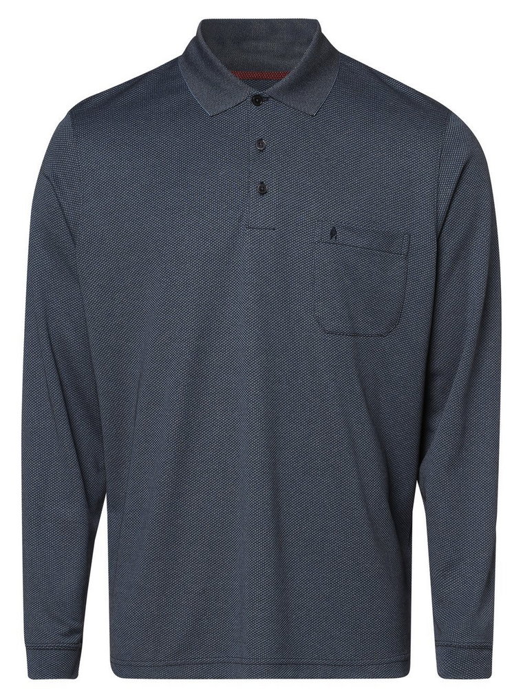 Ragman - Męska koszulka polo  łatwa w prasowaniu, niebieski