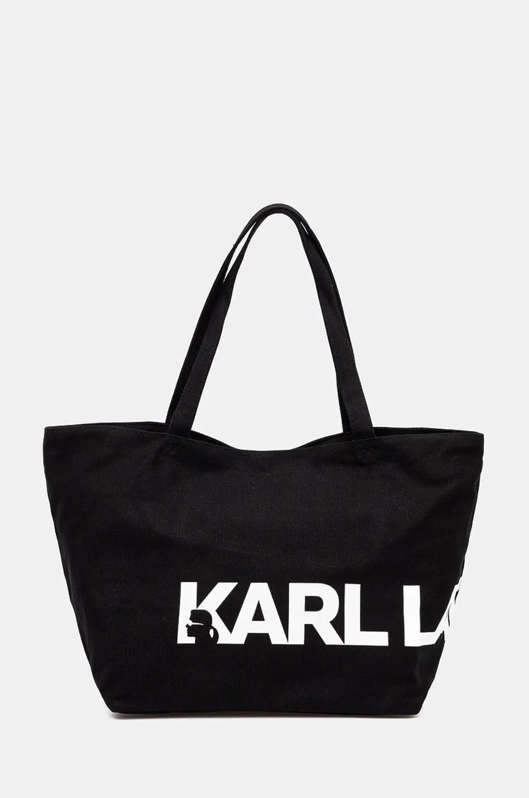 Karl Lagerfeld torebka bawełniana kolor czarny 246W3886