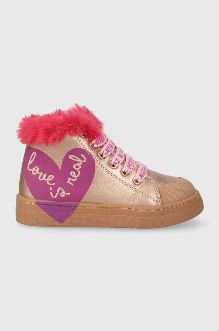 Agatha Ruiz de la Prada buty zimowe dziecięce kolor złoty