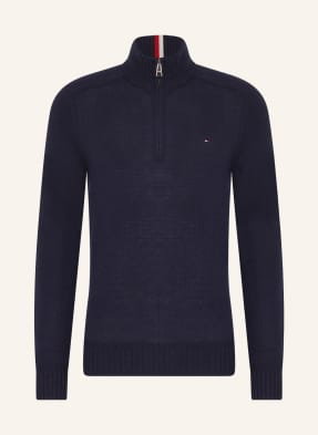 Tommy Hilfiger Sweter Typu Troyer blau