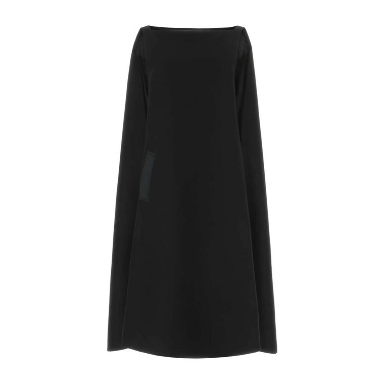 Czarna oversize sukienka z wełny Maison Margiela
