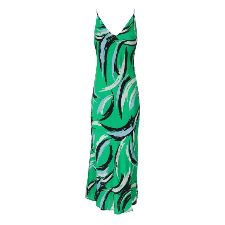 Zielona Sukienka Rozwodowa z Abstrakcyjnym Wzorem Essentiel Antwerp