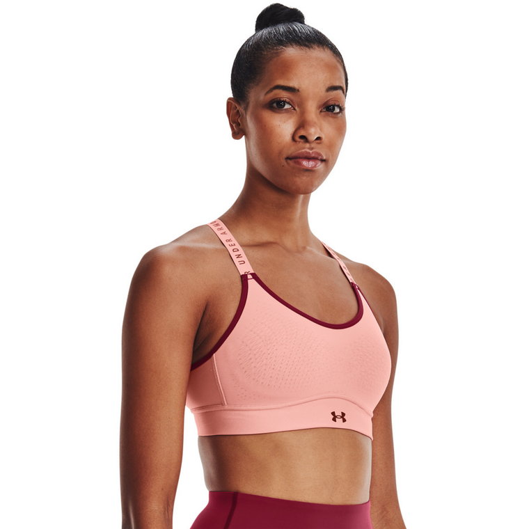 Biustonosz treningowy UNDER ARMOUR UA Infinity Mid Bra - koralowy