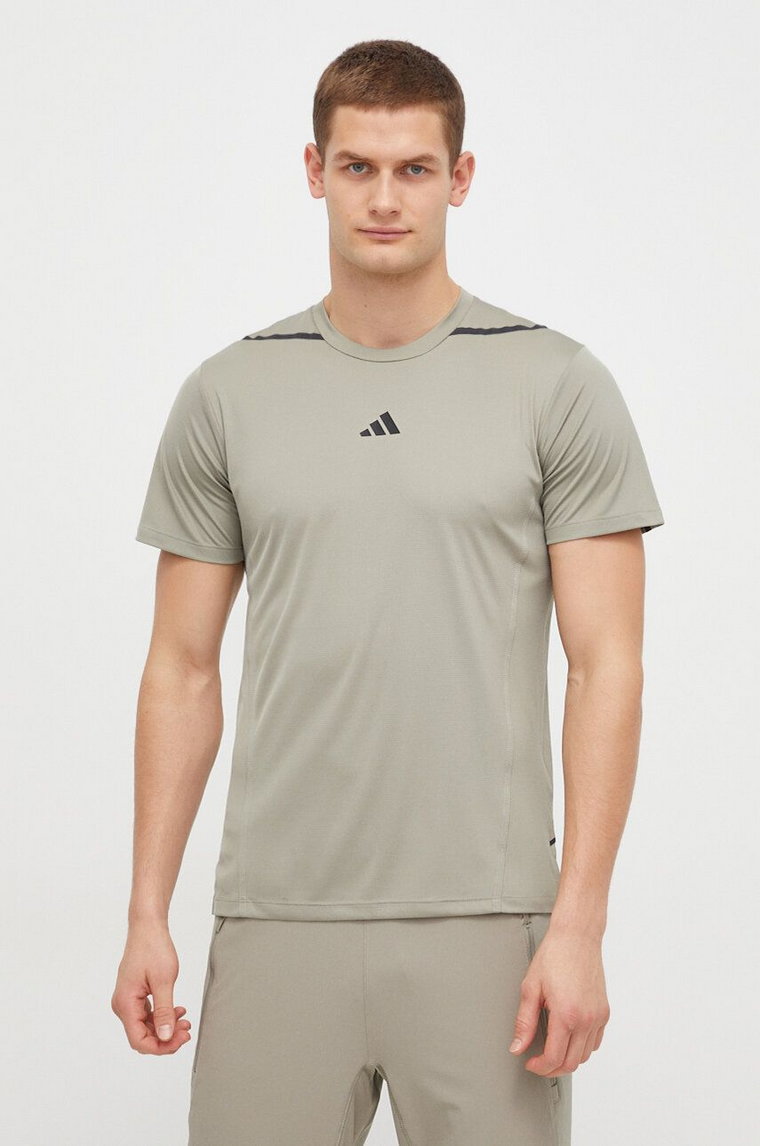 adidas Performance t-shirt treningowy D4T kolor zielony z nadrukiem IS3838