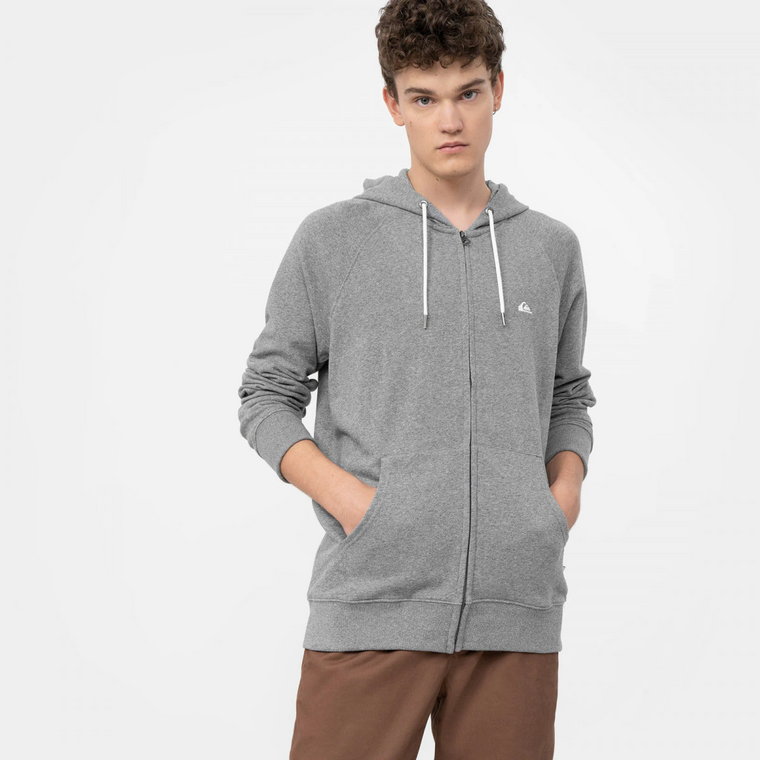 Męska bluza dresowa rozpinana z kapturem QUIKSILVER Essentials Zip Up Hoodie - szara