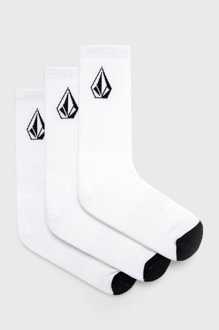 Volcom Skarpetki (3-pack) męskie kolor biały