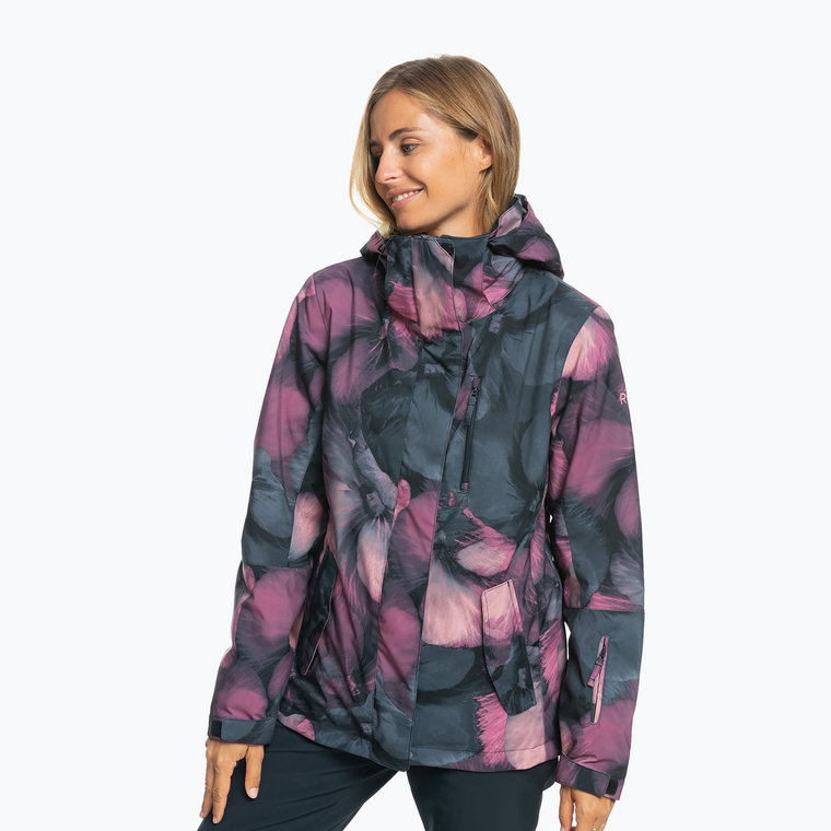 Kurtka snowboardowa damska ROXY Jetty true black pansy pansy