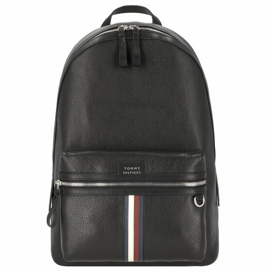 Tommy Hilfiger Premium Plecak Skórzany 40 cm Komora na laptopa black