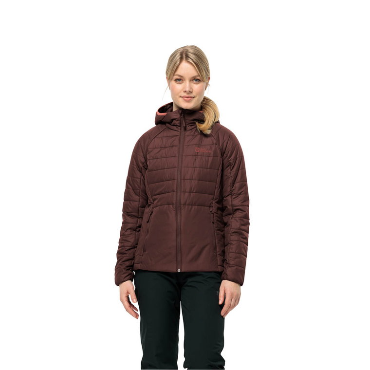 Damska kurtka softshellowa Jack Wolfskin LAPAWA INS HOODY W dark maroon - M