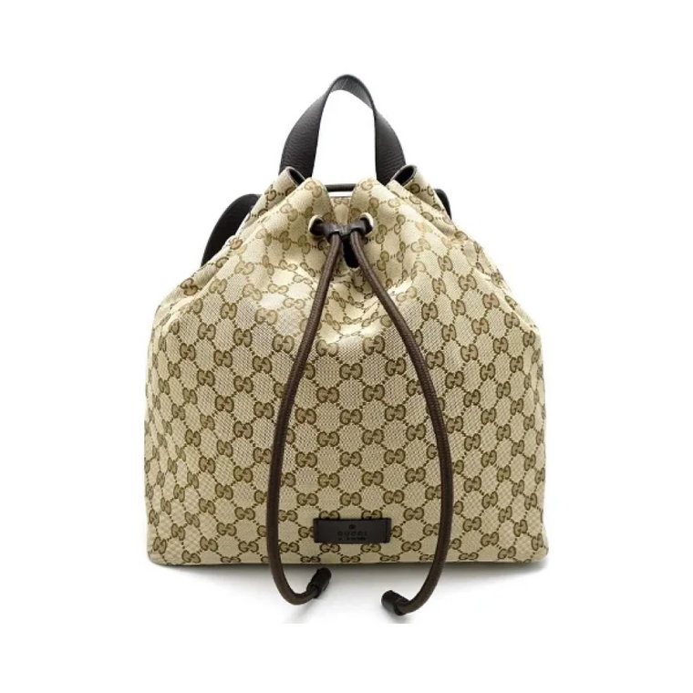 Pre-owned Canvas backpacks Gucci Vintage