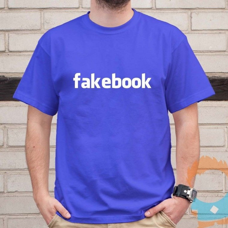 Fakebook - męska koszulka z nadrukiem