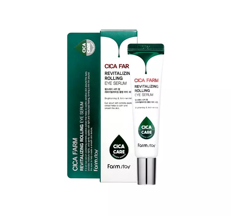 FARMSTAY CICA FARM REVITALIZING ROLLING EYE SERUM REWITALIZUJĄCE SERUM POD OCZY ROLLER 25ML