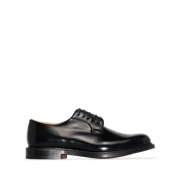 Czarne skórzane buty biznesowe dla mężczyzn Church's