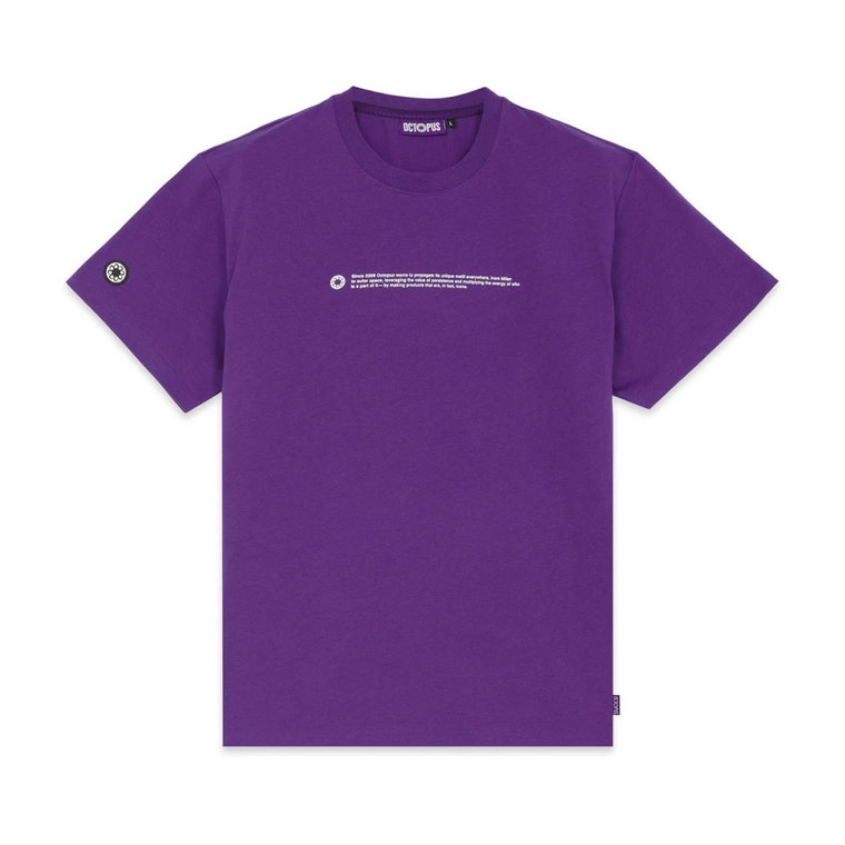 Fioletowy T-shirt z logo Octopus