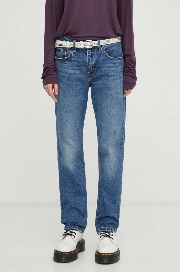 Levi's jeansy MIDDY STRAIGHT damskie medium waist