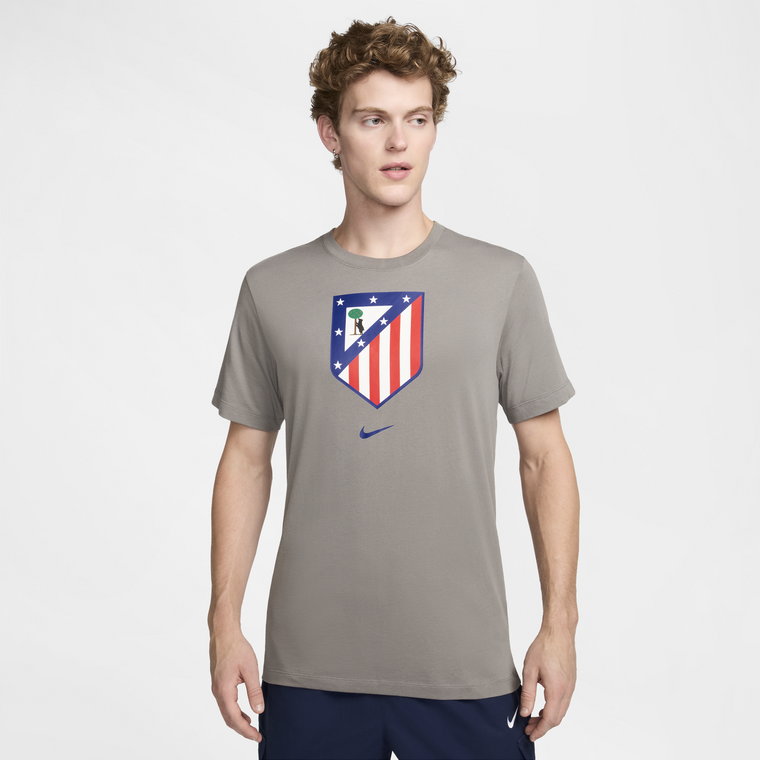 Męski T-shirt piłkarski Nike Atlético Madryt - Szary