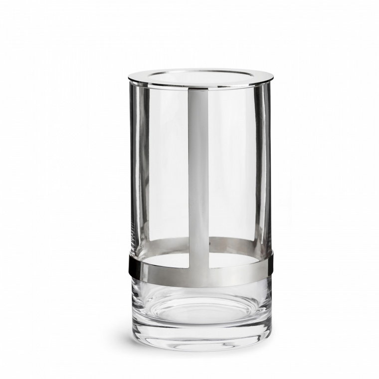 wazon, śred. 11 x 20 cm, szkło/metal, srebrny, pudełko prezentowe kod: SF-5018036