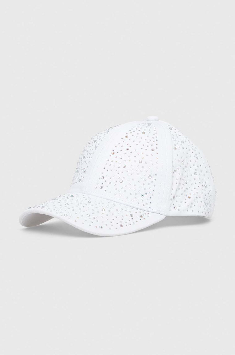 Liu Jo czapka z daszkiem kolor biały z aplikacją