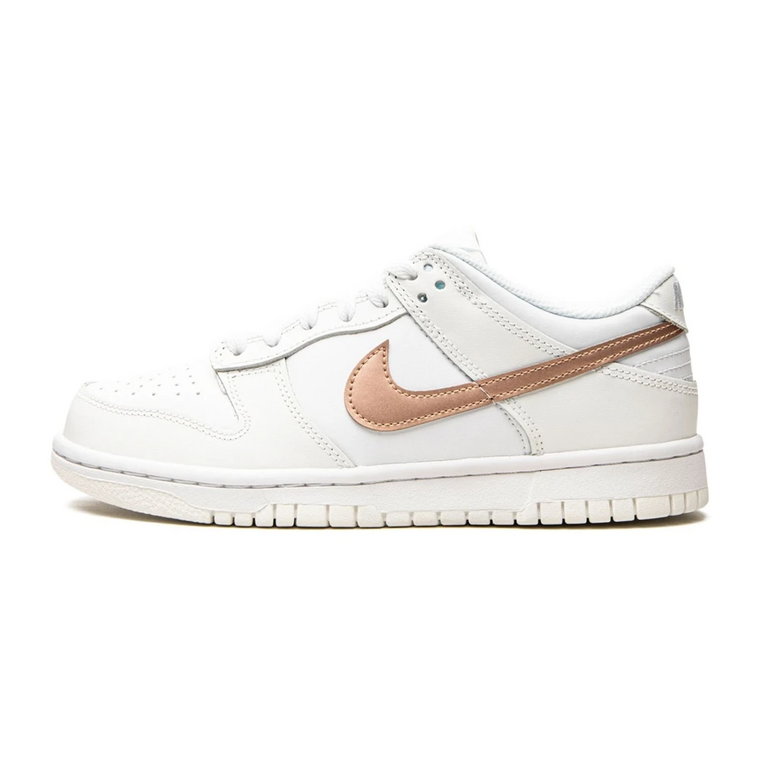 Białe Różowe Dunk Low Sneakers Nike