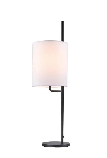 Metalowa czarna lampa stołowa na nóżce - V043-Renu