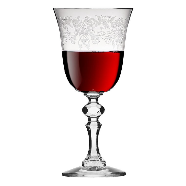 Komplet 6 kieliszków KROSNO KRISTA DECO, 220 ml, do wina czerwonego