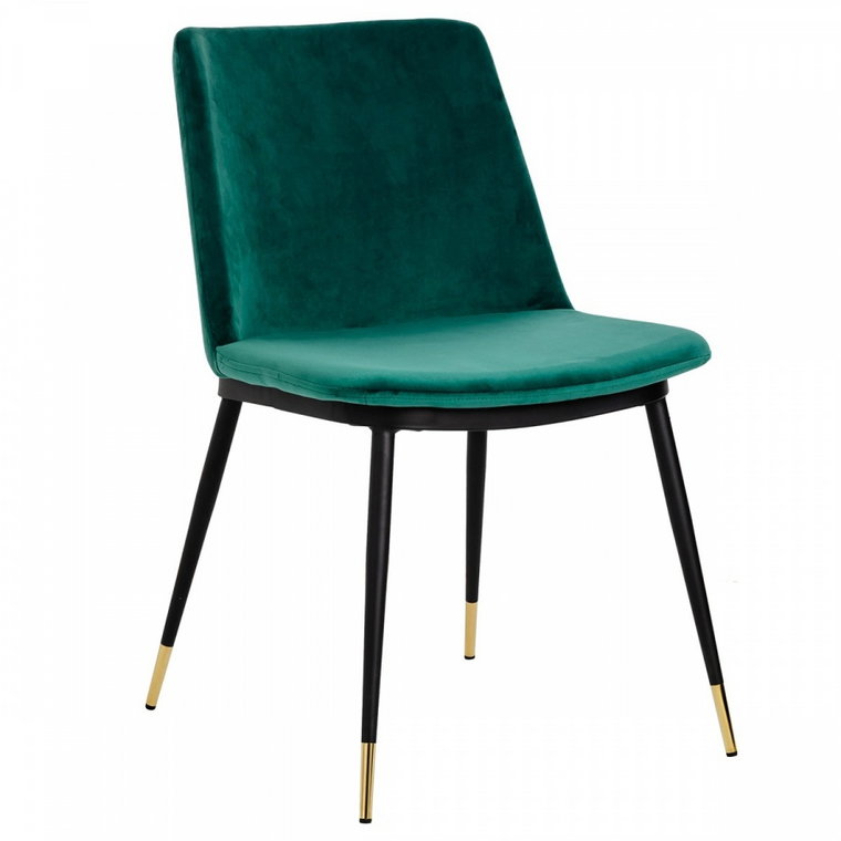 Krzesło DIEGO zielone - welur, podstawa czarno złota kod: KH1201100122.GREEN