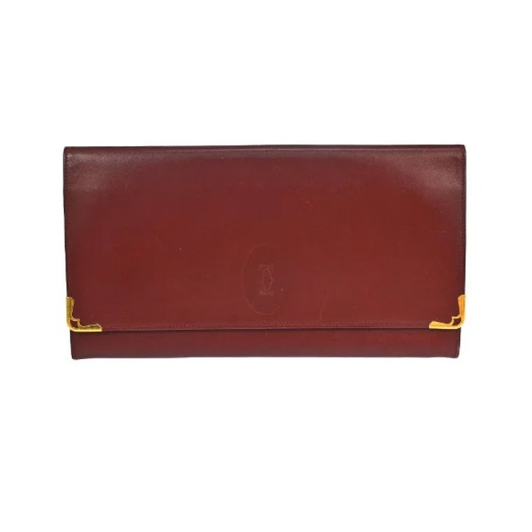 Pre-owned Leather clutches Cartier Vintage