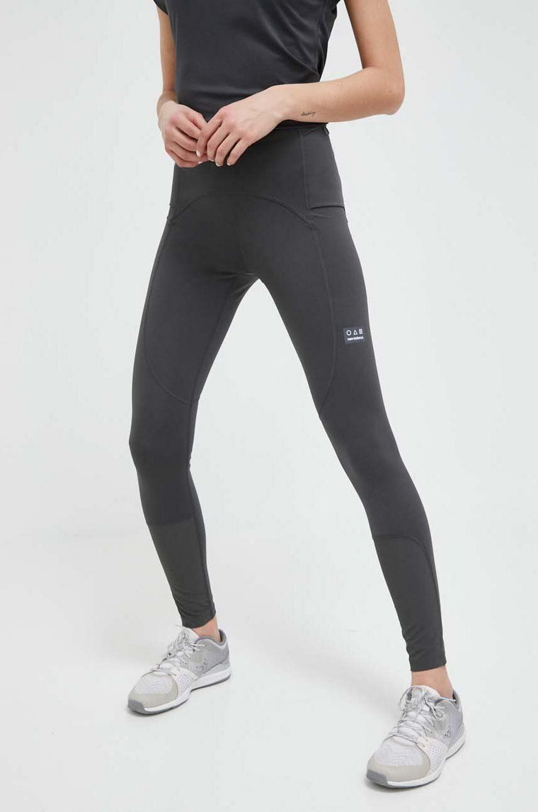 New Balance legginsy do biegania Impact Run AT kolor szary gładkie