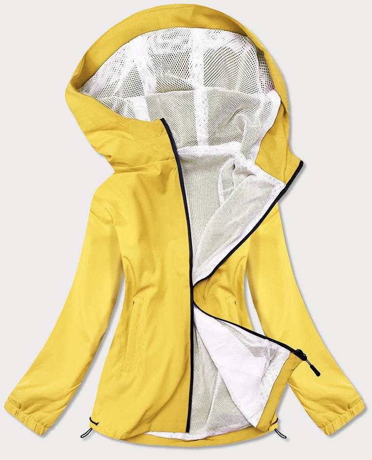 Letnia kurtka damska na podszewce żółta neonowa (hh036-26)