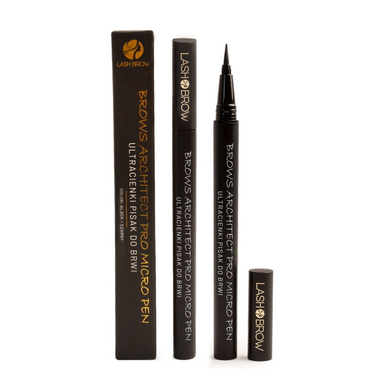 Lash Brow Ultracienki - Pisak do brwi 4 Czarny 1szt