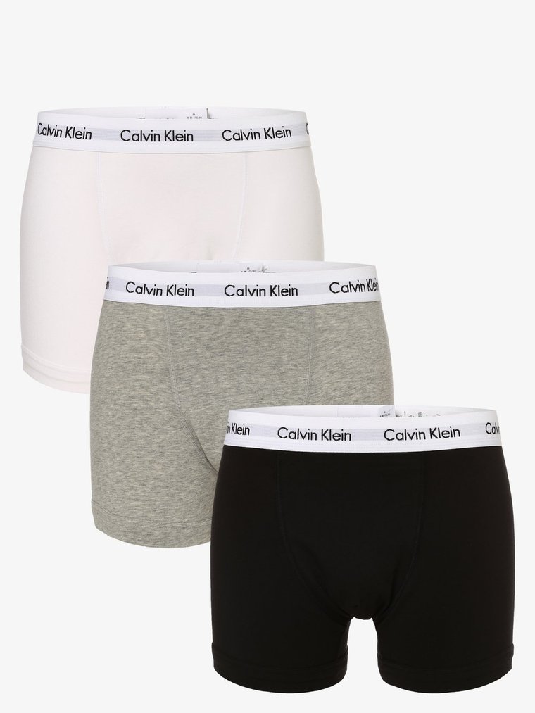 Calvin Klein Obcisłe bokserki pakowane po 3 szt. Mężczyźni Dżersej czarny|szary|biały jednolity, S