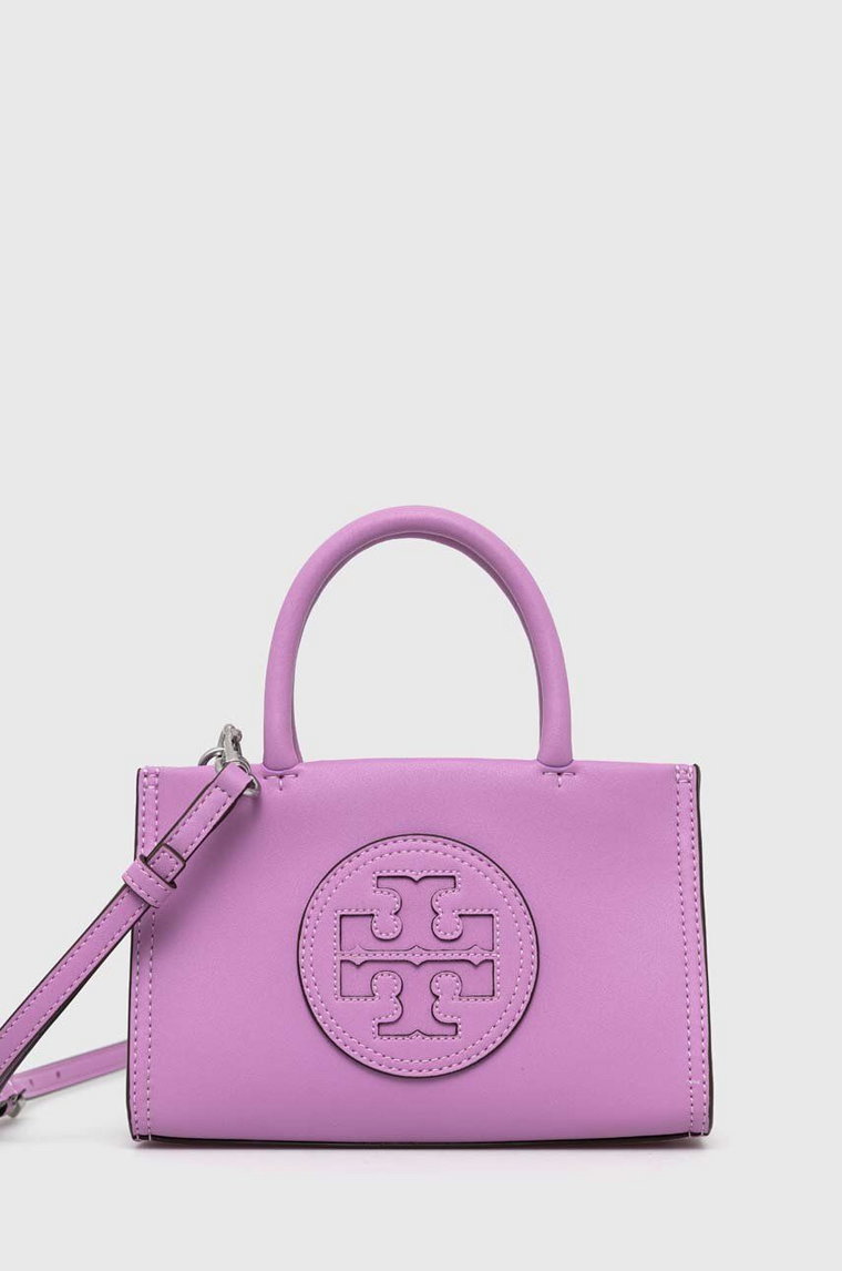 Tory Burch torebka Ella Bio Mini Tote- Bright Amethyst kolor fioletowy