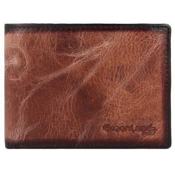 Greenland Nature Mascu & Line Wallet RFID Leather 10 cm braun