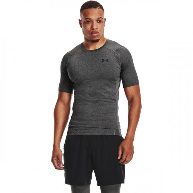 Męska koszulka treningowa UNDER ARMOUR UA HG Armour Comp SS - szara