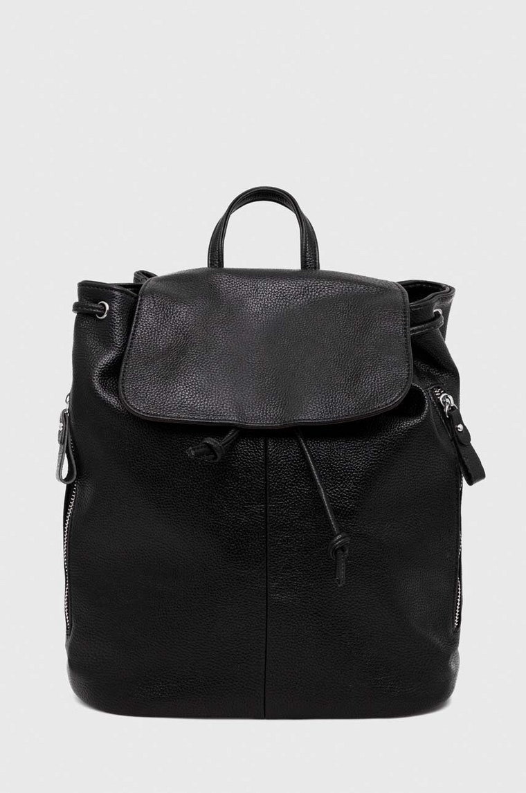 Answear Lab plecak skórzany damski kolor czarny mały gładki