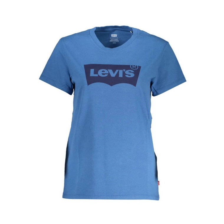 Niebieski T-shirt z klasycznym nadrukiem Levi's