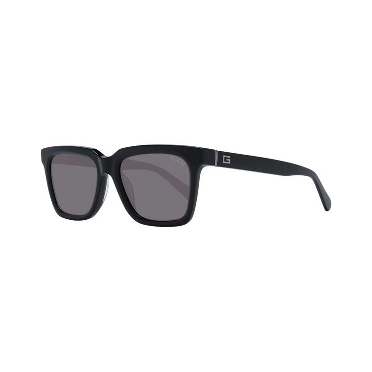 Czarne Okulary Przeciwsłoneczne w Kształcie Prostokąta z Ochroną UV Guess