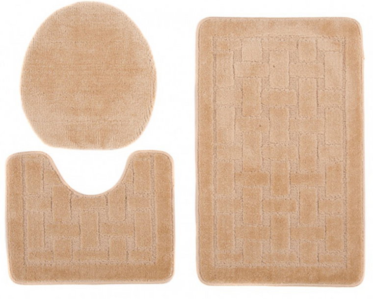 Stylowy 3- częściowy komplet dywaników łazienkowych - Deso 4X