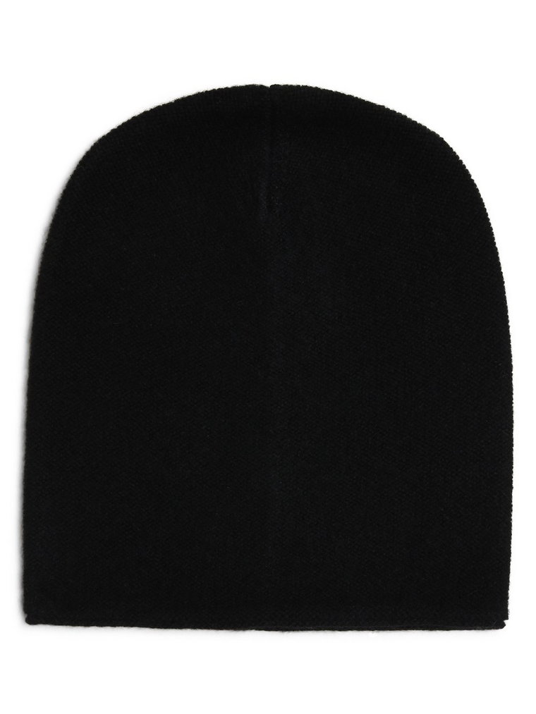 Marie Lund - Damska czapka z czystego kaszmiru, czarny