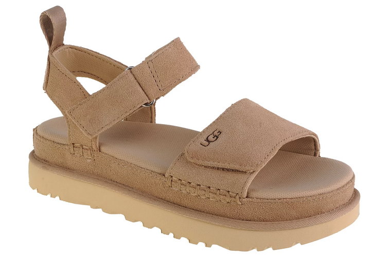 UGG W Goldenstar Sandals 1136783-DRI, Damskie, Brązowe, sandały, skóra zamszowa, rozmiar: 36