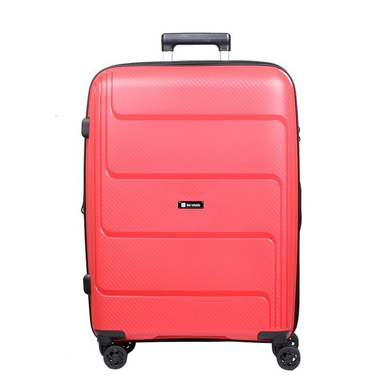 Czerwona średnia walizka z polipropylenu poszerzana Hard Class
