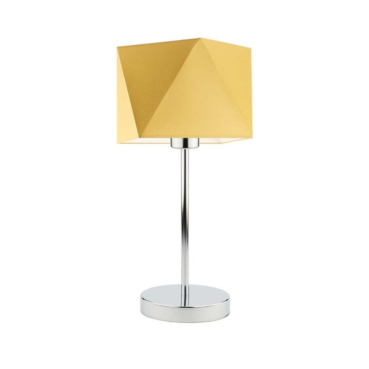 Lampka nocna LYSNE Wuhu, 60 W, E27, musztardowa/chrom, 43x23 cm