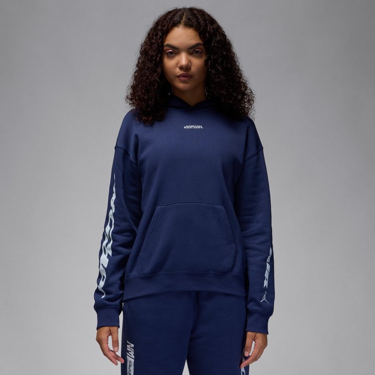 Damska bluza z kapturem Jordan Brooklyn Fleece - Niebieski