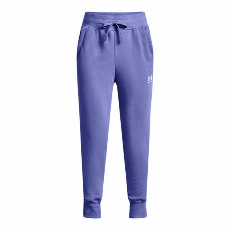 Dziewczęce spodnie treningowe UNDER ARMOUR Rival Fleece LU Joggers - niebieskie